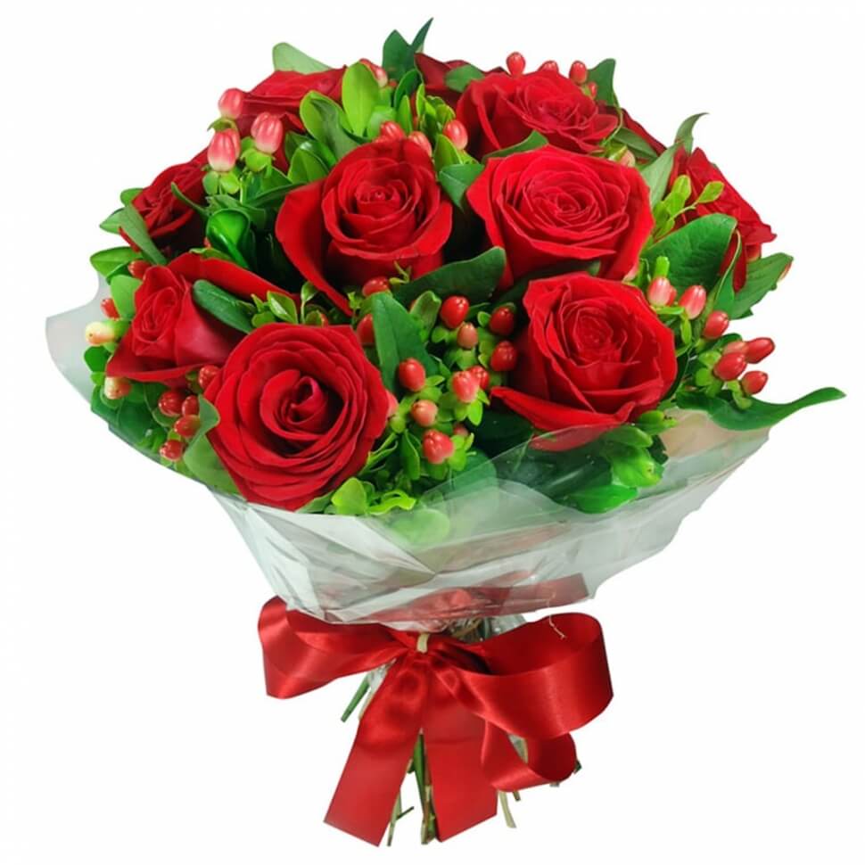 Букет красных роз "Ягодка"